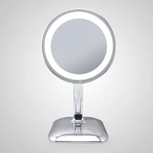 10X Custom Magnifying Makeup Mirror Led Lighted Makeup Vanity Mirror Smart Touch Sensor Switch Round Bubble Bag+color Box CN GUA