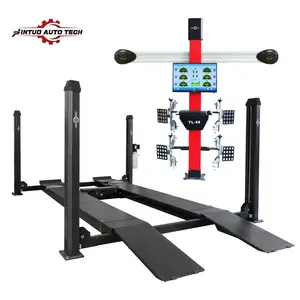 Jintuo Heavy Duty Hydraulic Garage equipment Car Lifts Four Wheel Alignment 4 Post car hoist Lift for sale