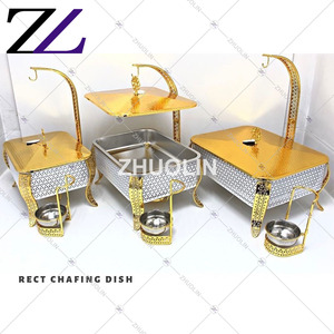 Thiết kế mới nhất 8L Đảng thiết bị đám cưới chafing món ăn với treo nắp phục vụ tự chọn thực phẩm ấm hơn container Set chaffing món ăn - Product Image 5