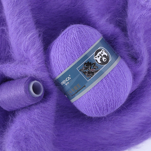 HILADO DE FUCHEA MENCA 50G+20G para tejer a mano suéteres y cárdigans de mujer, extra suave, esponjoso y cálido, teñido en masa, mezcla de angora y conejo. - Product Image 3