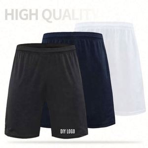 Shorts de sport décontractés pour hommes, séchage rapide, respirants, anti-plis, taille élastique, couleur unie, 100% polyester, velours extensible, logo personnalisé - Product Image 1