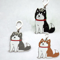 Ciondoli Portachiavi a Forma di Cani: Barboncino, Bulldog, Husky, Chihuahua - Charm per Borse e Forniture per Creazione Gioielli