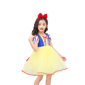 Costumes Blanche-Neige pour filles, costumes <span class=keywords><strong>Reine</strong></span> <span class=keywords><strong>des</strong></span> <span class=keywords><strong>Neiges</strong></span> pour enfants, robes de jeu de rôle pour enfants, robes en tulle et en maille pour l'école - Product Image 2