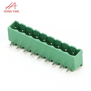Plug Type Pitch 3.96mm 5.08mm Right Angle 90 Degree 5 11 14 20Pins Green Pluggable Male Terminal Blocks