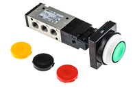 Vanne manuelle pneumatique VZM550-01-33, interface RC, commande par bouton Rc 1/8, 5 canaux, fonctionnement maximal 0,7 III B, vert, noir