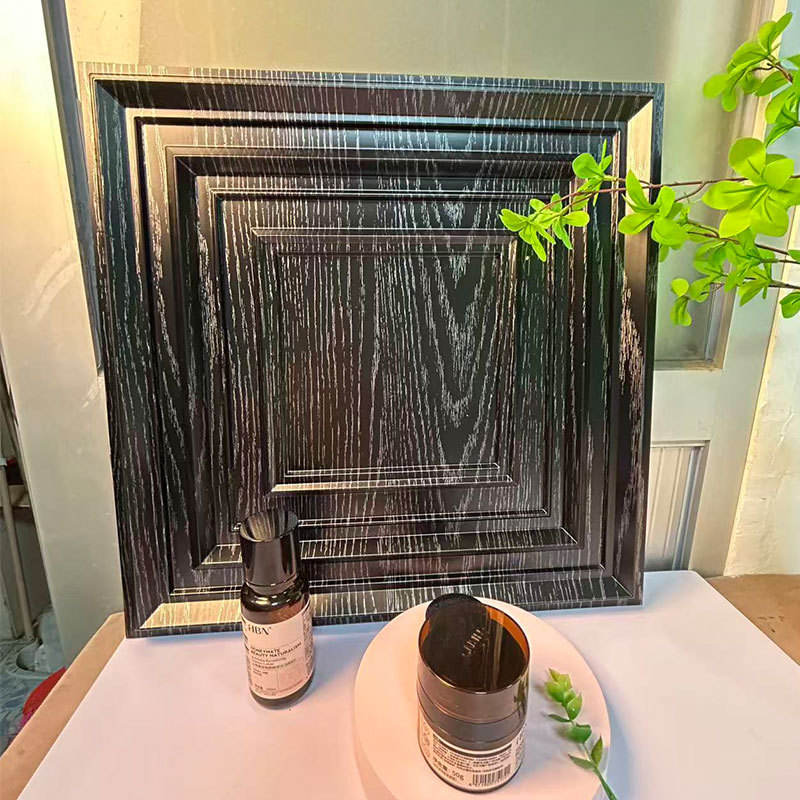 สีดำด้าน ฐานสีเงิน ลายไม้ - ชิปเดี่ยว 5050 ซม.