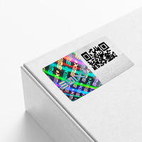 Étiquettes holographiques laser personnalisées avec code QR, anti-contrefaçon, pour la vérification de la marque et la sécurité, autocollants holographiques 3D