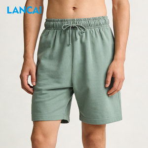 Shorts de sport décontractés pour hommes en nylon/coton avec cordon de serrage, séchage rapide, imperméables, logo personnalisé, poche - Product Image 2