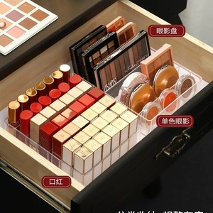 กล่องเก็บอายแชโดว์แบบใส 7 ช่อง อุปกรณ์จัดระเบียบเครื่องสำอางบนโต๊ะ สำหรับเก็บแป้ง บลัชออน ลิปสติก - Product Image 3
