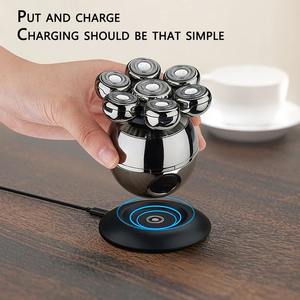 Rasoir électrique professionnel pour hommes, utilisation humide et sèche, tondeuse à barbe et cheveux, rasoir électrique pour le visage, rechargeable, machine à raser pour crâne chauve, écran LCD - Product Image 3