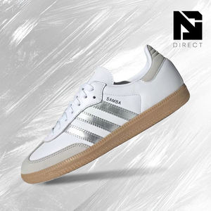 <span class=keywords><strong>Adidas</strong></span> Samba Og Wmns 'white Silver Metallic Grey' Dropshipping Fashion Daily Shoes Women Causal Sneaker - Product Image 1