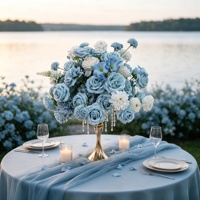 Centre de table de haute qualité en fleurs artificielles en soie pour la décoration de mariage et de fête