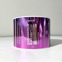 Autocollants en vinyle argenté et doré imperméables avec logo personnalisé pour l'emballage de cosmétiques, de parfums, de shampooings et de lotions