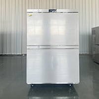 Réfrigérateur mortuaire européen à double porte Fuyono MR-AC-2, système de refroidissement par air sans givre, -18°C, fonctionnement continu pour les funérailles