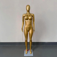 Maniquíes de Plástico ABS Dorado Brillante para Ropa de Tallas Grandes, Modelo BBL Mina, con Pecho Grande, para Exhibición de Ropa Femenina Curvy