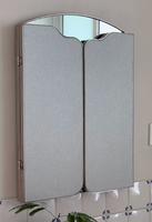 Miroir de salle de bain mural pliable en acier inoxydable de qualité industrielle