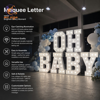 Letras LED Personalizadas de 3 y 4 Pies, Números Iluminados, Decoración para Fiesta de Graduación 2026, Artículos para Fiestas de Cumpleaños