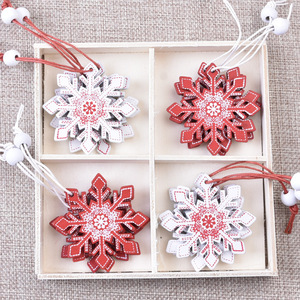 ESTICK Décorations de Noël modernes en bois, artisanales et écologiques, arbre de Noël, renne, flocon de neige, Père Noël, ange - Product Image 6