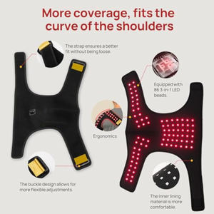 เข็มขัดห่อไหล่สำหรับบำบัดด้วยแสงสีแดงใช้ในบ้าน850nm 660nm ใกล้กับการรักษาด้วยอินฟราเรด - Product Image 4