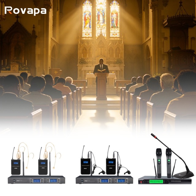Church Pulpit Microphone System Desktop Gooseneck Wired Conference Mic Speaker Solution for Worship Hall Lecture Church