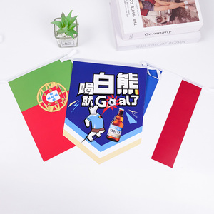 2026 रंगीन पेनेटेंट कम मोक कस्टम आकार लटका देश छोटे स्ट्रिंग झंडे - Product Image 1