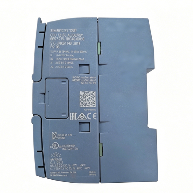 Siemens 6ES7215-1BG40-0XB0 SIMATIC S7-1200 CPU 1215C AC/DC/RLY 14DI/10DO/2AI/2AO Compact PLC Controller Module