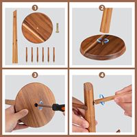 Support à tasses en bois de noyer style nordique, porte-tasses sur pied, décoration de comptoir de cuisine, accessoire de bar à café, organisateur domestique