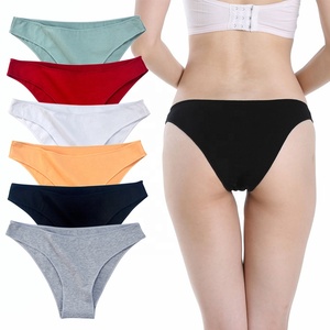 Mutandine di <span class=keywords><strong>cotone</strong></span> da <span class=keywords><strong>donna</strong></span> intimo femminile tinta unita slip comodi <span class=keywords><strong>mutande</strong></span> ad alta elasticità - Product Image 2