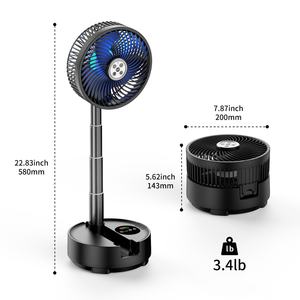 Ventilador Socool de 20000 mAh, Plegable, Digital, Portátil, para Exteriores, con Luz LED, 9 Modos Ajustables, Carga USB, Temporizador de 8 Horas, Recargable - Product Image 4