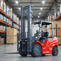 Truk Forklift Listrik Lithium Liftron CPD35 untuk Penanganan Kargo Pabrik Pengemasan Kardus, Perawatan Rendah