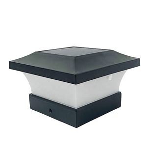 Imperméable à l'eau Moderne <span class=keywords><strong>LED</strong></span> Clôture Pont Cap Lumière <span class=keywords><strong>Colonne</strong></span> Lampe Extérieure Solaire Pilier Lumière pour Surface Plate Patio Jardin Poteaux - Product Image 1