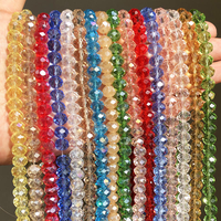 Stock à vendre 6x8mm pas cher usine AB couleur perles de cristal perles de verre perles en vrac pour lampwork et fabrication de bijoux