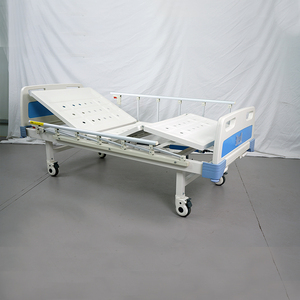 Lit d'hôpital manuel à double manivelle Lit d'allaitement bon marché en métal ABS pour les patients de la clinique hospitalière - Product Image 1