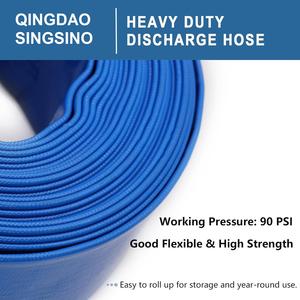 Tuyau <span class=keywords><strong>plat</strong></span> en <span class=keywords><strong>PVC</strong></span> bleu 2 bars 4 bars pour tuyau d'eau de décharge de pompe de piscine - Product Image 3