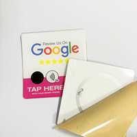 Autocollant NFC en époxy PVC sur mesure CLF, programmable, impression numérique couleur CMYK 216, pour affichage sur fenêtre/porte/table, étanche