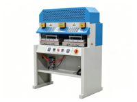Presse à tiges de chaussures double station FS-820, moteur 3KW haute vitesse, fonctionnement simultané silencieux, haute efficacité pour la fabrication de chaussures