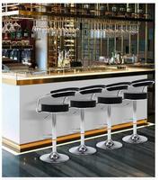 Höhe 360 Grad drehbar verstellbar drehbar Luxus High Kitchen Counter Hocker Lift Metall Leder Pu Modern Bar Chair