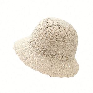 Women Japanese Style Summer Fisherman <b>Hat</b> Daily Travel All-Match Sunshade Knitted Beach <b>Hat</b> - Product Image 4