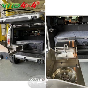 ครัวแบบลิ้นชัก VRD4X4 ที่ได้รับสิทธิบัตร สำหรับรถฮัมเมอร์ H2 ระบบลิ้นชักแบบโมดูลาร์ คุณภาพสูง ครัวสำหรับรถออฟโรด สำหรับทำอาหาร - Product Image 6