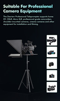 Vente chaude 22 pouces Portable téléprompteur moniteur Kit professionnel grand écran Vlogging équipement haut-parleur support diffusion en direct