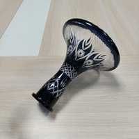 Vente en gros usine : Base de chicha de haute qualité 25,5 cm, accessoires de chicha noirs, bouteille en verre à motif sculpté à la main pour chicha, pour bar à chicha