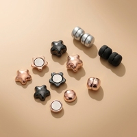 Élégante broche magnétique à chaîne à pampilles et épingle de col – Bouton aimanté en métal sans couture pour accessoires de hijab, chemise, costume, cardigan