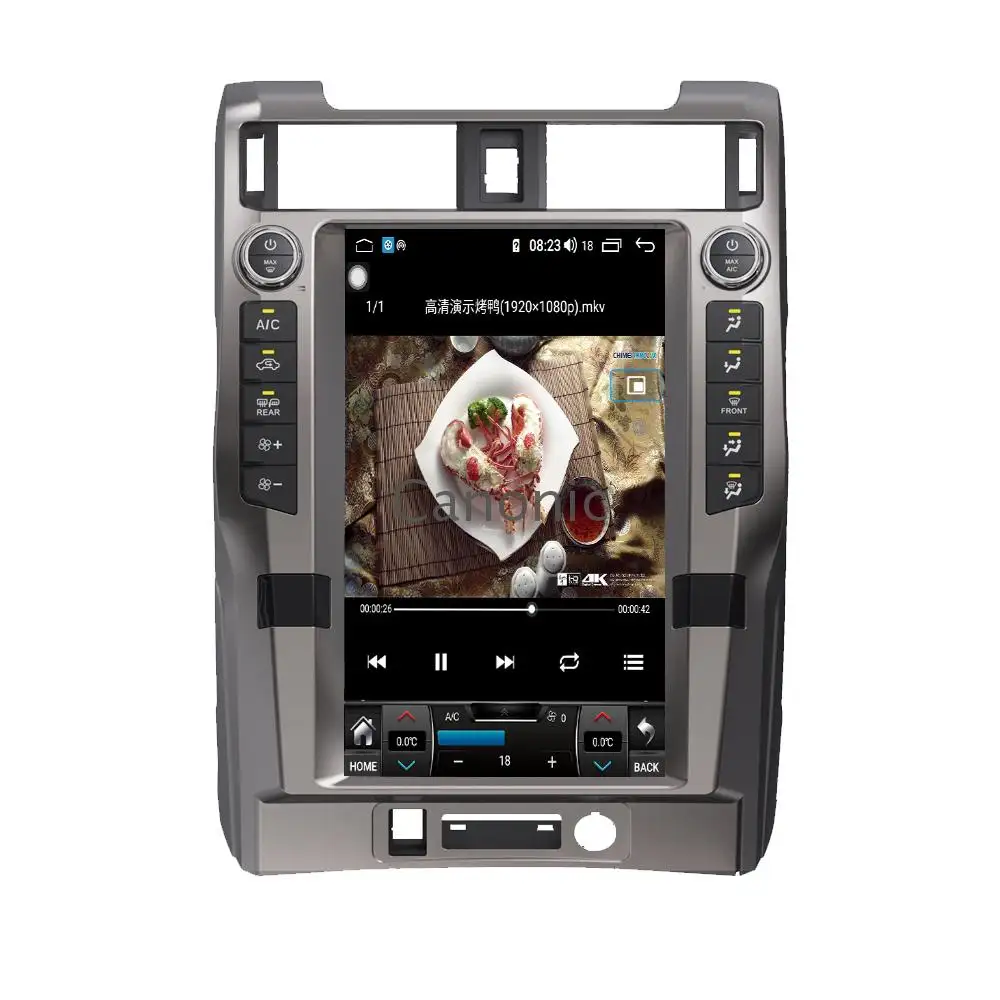 Araba radyo Stereo Video ana ünite GPS dokunmatik dikey Tesla tarzı ekran Carplay Toyota 4Runner 2010-2022 GPS için