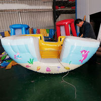 Bateau à bascule gonflable personnalisé multicolores à thème populaire en Corée pour enfants et adultes 4 places
