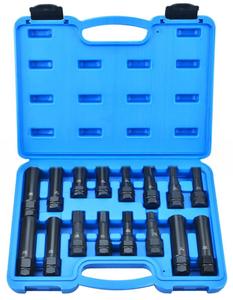 16pcs Master Wheel <strong>Lug</strong> <strong>Nut</strong> Locking Key <strong>Removal</strong> Tool Kit <strong>Set</strong> Car Inspection Essentials - Product Image 4