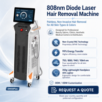 Appareil professionnel d'épilation au laser à diode avec technologie FAC et deux embouts