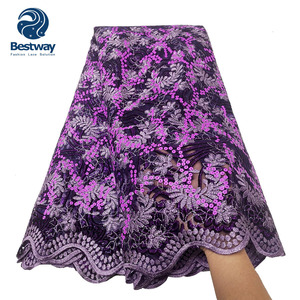 Tessuto di pizzo africano 2022 stilista abiti da <span class=keywords><strong>donna</strong></span> pizzo ricamato sequenza pizzo francese - Product Image 3
