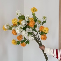 Bunga Plastik Simulasi Berkualitas Tinggi 82cm Bunga Buatan 6 Kepala Hydrangea Bunga Buatan untuk Acara Liburan Rumah Pernikahan Pesta