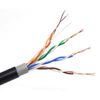 Cable Ethernet Cat5e para Exteriores, 305m, Impermeable, Resistente a los Rayos UV, con Revestimiento de PE, Cables de Comunicación para Redes