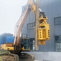 Pileuse hydraulique à poignée latérale pour excavatrice KS60, avec marteau vibrant à poignée latérale et 4 excentriques